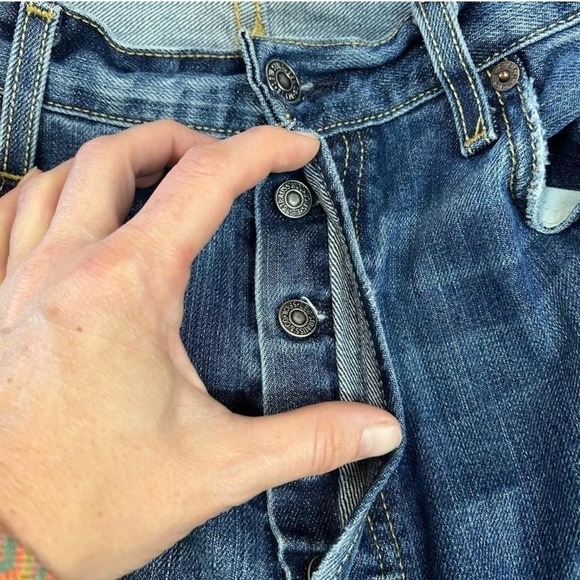 Vintage Levi's 501 Jeans Made in Mexico W34 L34 Button Fly 100% Cotton - Picture 4 of 11